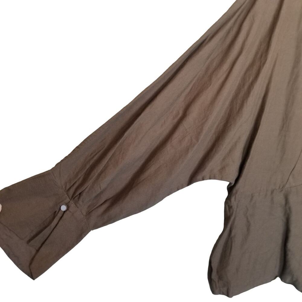 IRO Womens Lagenlook Tunic Sz 40 (8) Coastal Grandma Minimalist Chocolate Brown - Picture 5 of 8